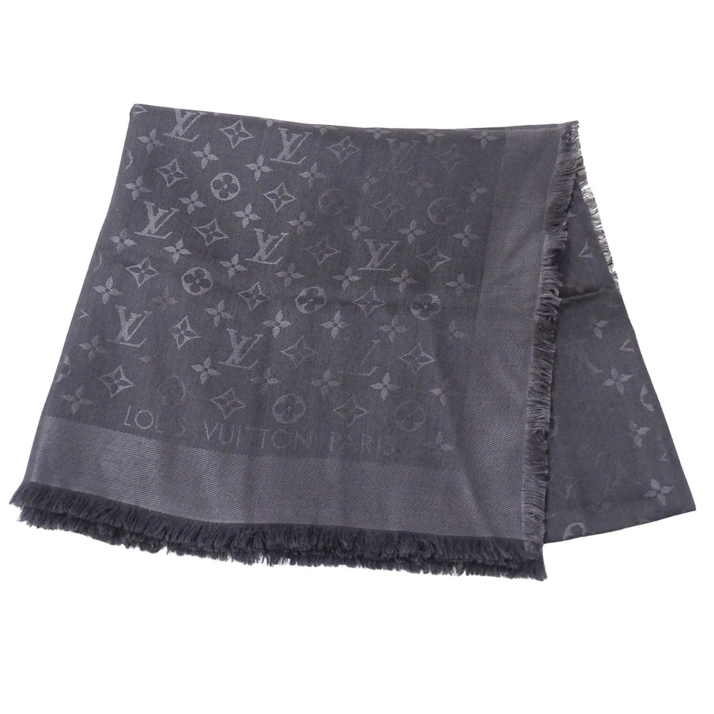 Louis Vuitton LOUIS VUITTON Monogram Scarf, Women's & Men's, Brand Stole, Sil...